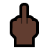 🖕🏿 middle finger: dark skin tone display on Windows